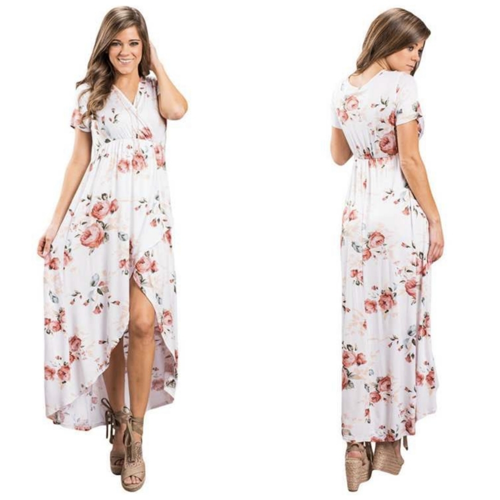 Boho Floral High Low Dress
